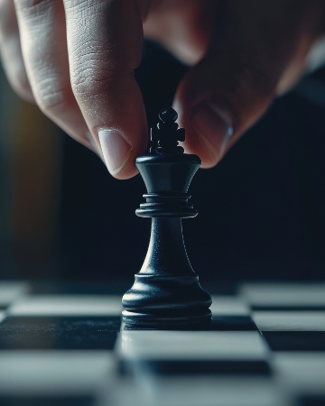 Pièce d’échecs symbolisant la prise de décision stratégique en entreprise